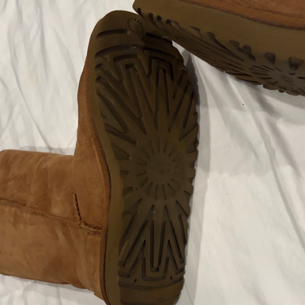 UGG Tall Suede Shearling Boots in Chestnut - Picture 3 of 12